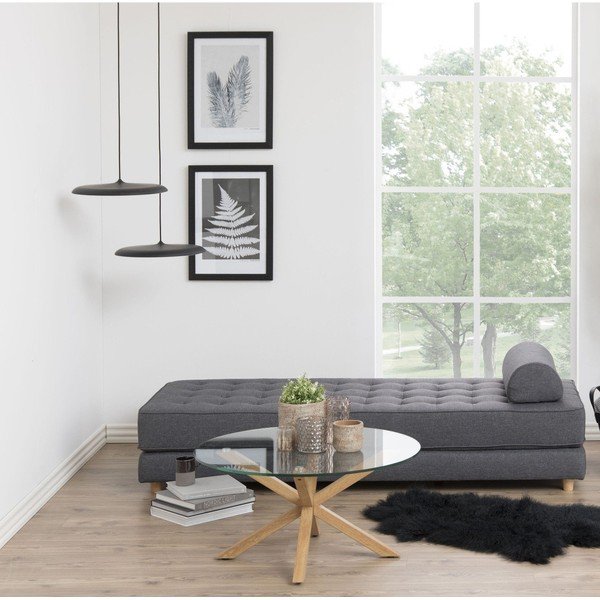 Žurnālgaldiņš ar stikla virsmu Actona Heaven, ⌀ 82 cm-image-1