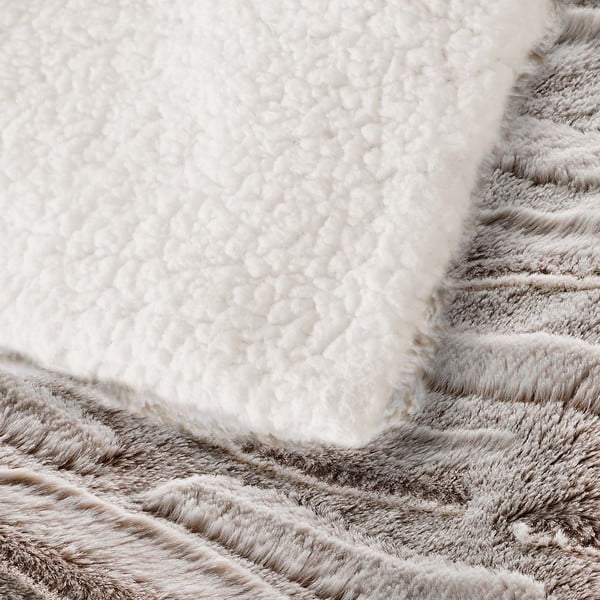 Bēšs mikroplīša pleds 180x220 cm Lynx – douceur d'intérieur-image-4