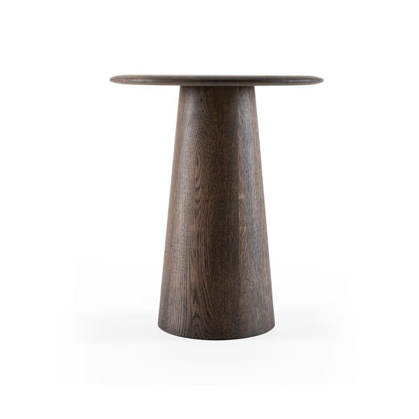 Ozola masīvkoka apaļš sānu galdiņš ø 40 cm Mushroom – Gazzda-image-4