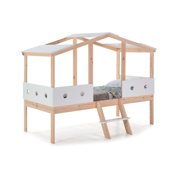 Balta paaugstināta bērnu gulta 90 x 190 cm Compte – Marckeric-image-2