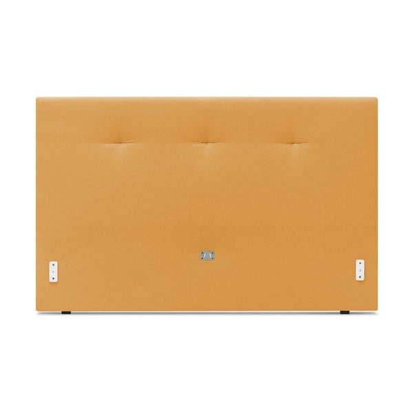 Dzeltena mīksta divguļamā gulta ar režģi 160x200 cm Tory – Bobochic Paris-image-3