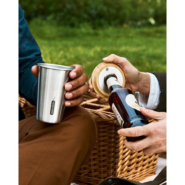 Sudraba krāsas nerūsējošā tērauda ceļojumu krūze 500 ml – Black + Blum-image-2