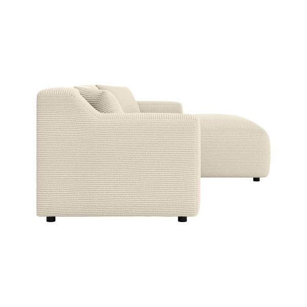 Bēšs/krēmkrāsas velveta stūra dīvāns (ar labo stūri/ar zvilni) Martin – Ropez-image-3