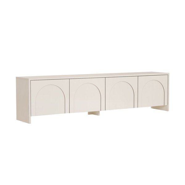Krēmkrāsas TV galdiņš 180x45x32 cm Aurelia – Kalune Design