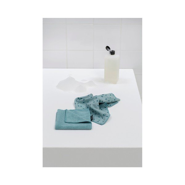 2 zilu mikrošķiedras drānu komplekts Brabantia Clean-image-1
