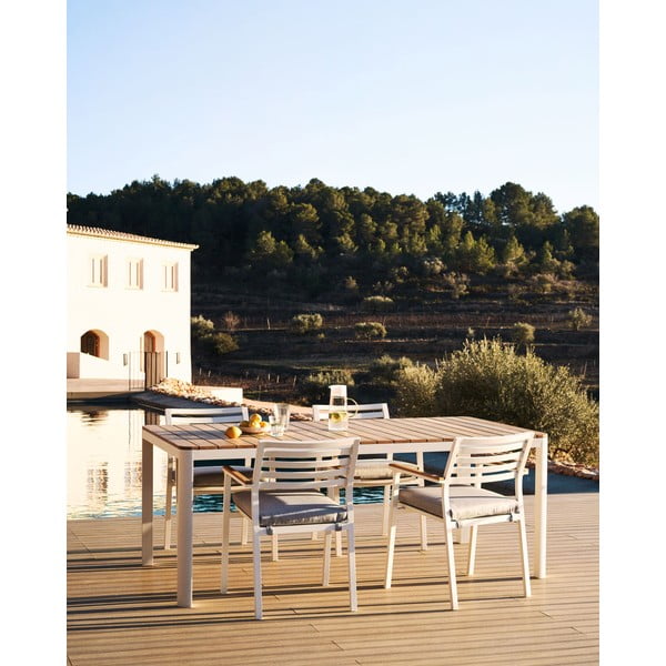 Alumīnija dārza ēdamgalds 90x163 cm Bona – Kave Home-image-1