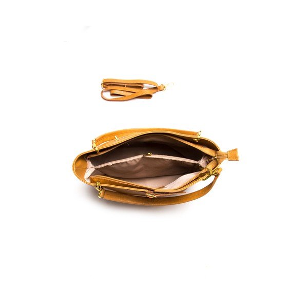 Rokassomiņa Zipper Cognac-image-3