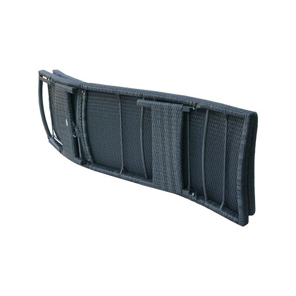 Tumši pelēks dārza atpūtas krēsls no mākslīgās rotangpalmas Charlotte – Rojaplast-image-3