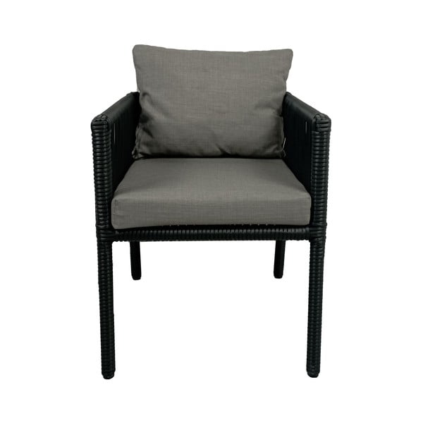 Pelēks mākslīgās rotangpalmas dārza pusdienu komplekts 6 personām Vera 2 – Floriane Garden-image-2