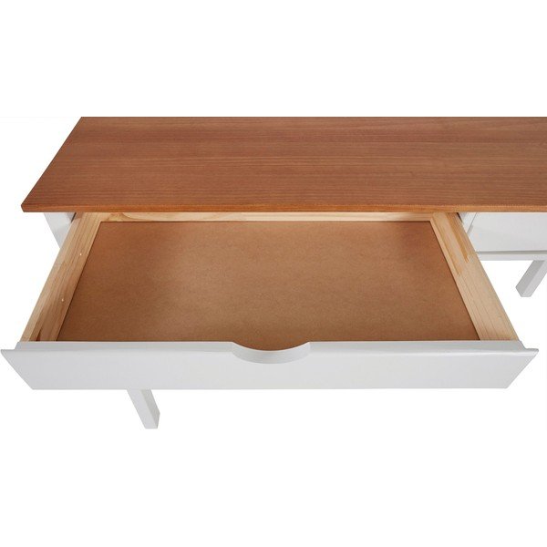 Balti brūns rakstāmgalds Støraa Gava, garums 140 cm-image-4