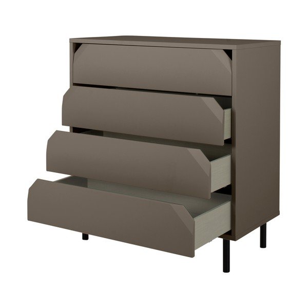 Tumši pelēka augsta kumode 90x96 cm Corner – Tenzo-image-3