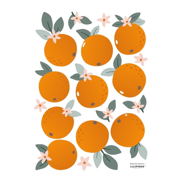 Bērnu uzlīmes (10 gab.) 30x42 cm Oranges – Lilipinso