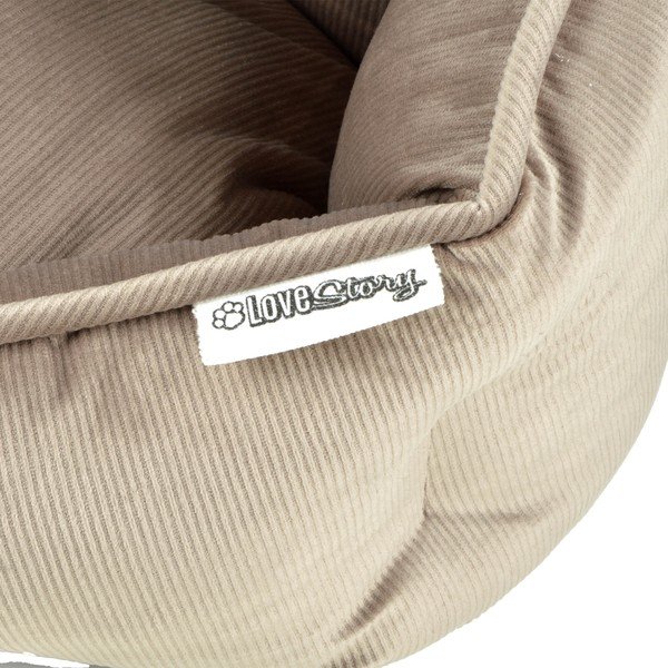 Gaiši brūna gulta suņiem ø 40 cm – Love Story-image-3