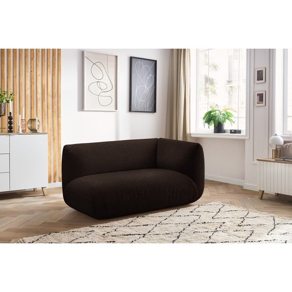 Tumši brūns velveta modulārais dīvāns (ar labo stūri) Lecomte – Bobochic Paris-image-1