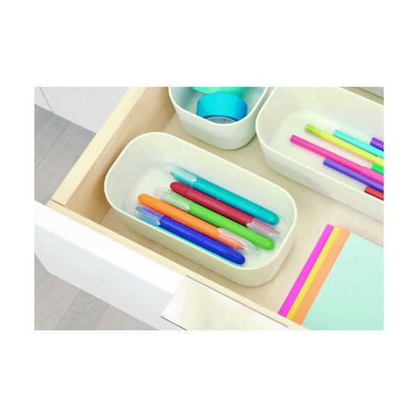 Balta uzglabāšanas kaste iDesign Eco, 9 x 18,3 cm-image-2