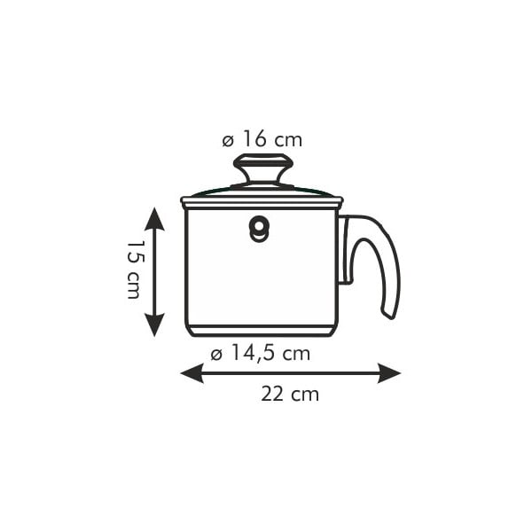 Tescoma divslāņu piena vārītājs ar vāku, 2 l-image-2