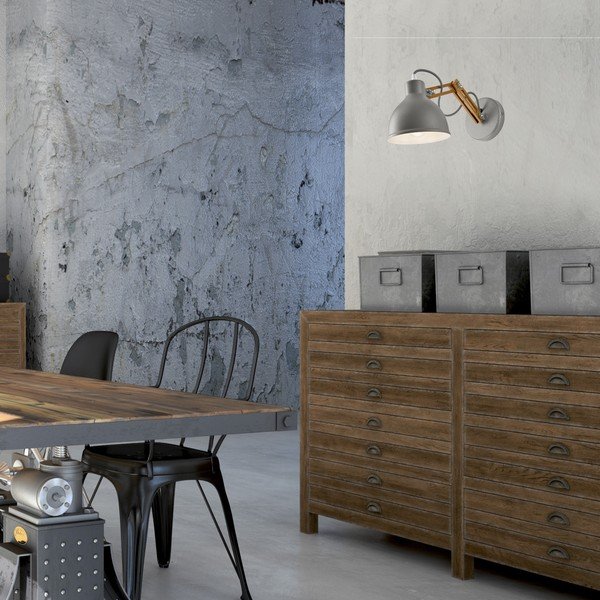 Pelēka/brūna sienas lampa ø 15 cm Marcello – LAMKUR-image-1