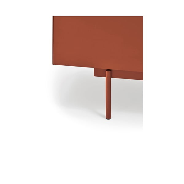 Ķieģeļu sarkans/dabīga toņa naktsskapītis ar ozolkoka imitāciju Otto – Teulat-image-4