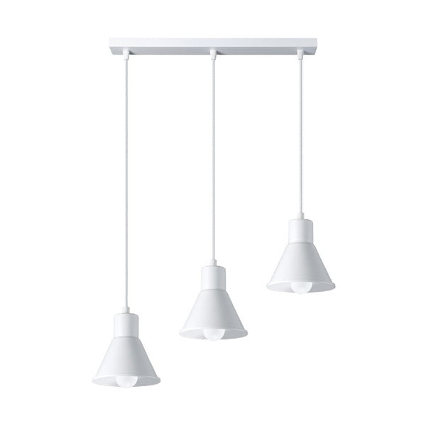 Balta piekaramā lampa ar metāla abažūru 45x14 cm Martina – Nice Lamps