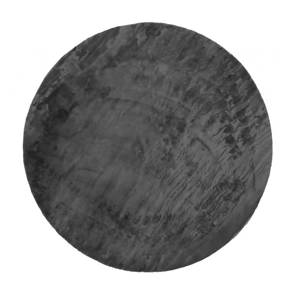 Antracīta pelēks mazgājams apaļš paklājs ø 120 cm Pelush Anthracite – Mila Home