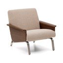 Gaiši brūns atpūtas krēsls no šenila auduma Amsen – Kave Home