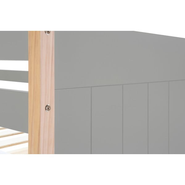 Pelēka bērnu divstāvu gulta ar priedes koka kājām Marckeric Kiara-image-1