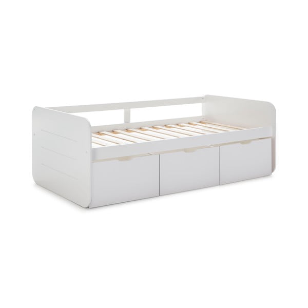 Balta bērnu gulta ar veļas kasti 90x190 cm Abbott – Marckeric-image-3