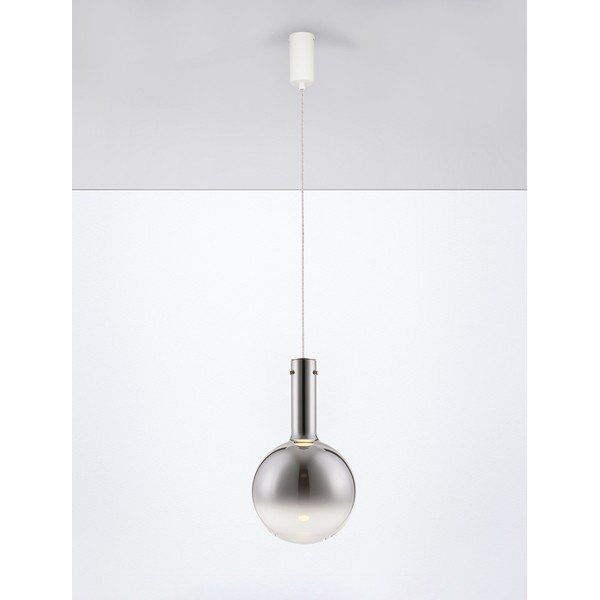 Pelēka stikla LED piekaramā lampa ar regulējamu spilgtumu ø 25 cm Nostos – Nova Luce-image-4