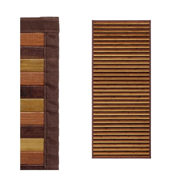 Sinepju dzeltens/brūns bambusa celiņa paklājs 75x175 cm – Casa Selección-image-1