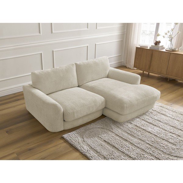 Bēšs stūra dīvāns no šenila auduma (ar labo stūri/ar zvilni) Leonore – Bobochic Paris-image-4