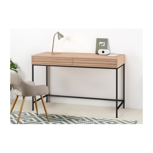 Darba galds ar ozolkoka imitācijas galda virsmu 50x120 cm Celine – Støraa-image-2