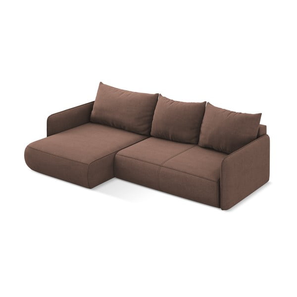 Rozā salokāms/ar uzglabāšanas vietu stūra dīvāns (ar kreiso stūri) Nanea – Makamii-image-4