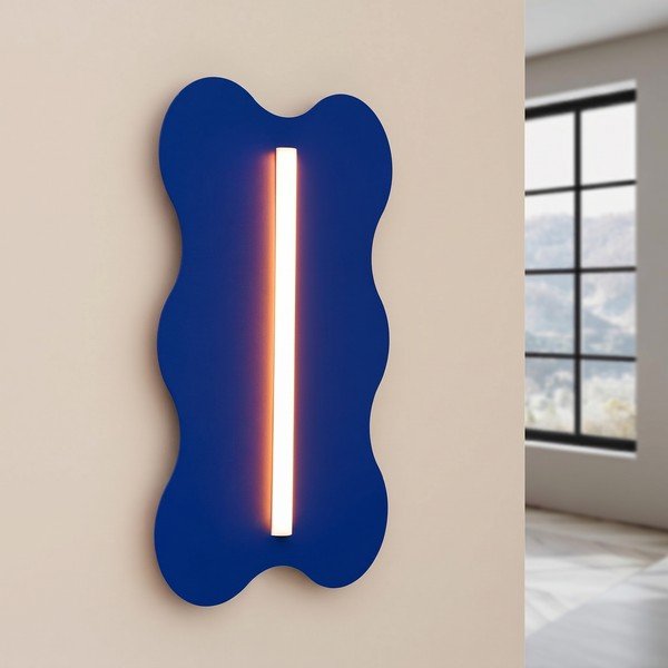 Tumši zila metāla sienas lampa KLOVER – Thoro-image-1