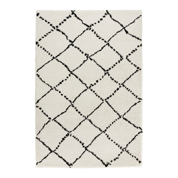 Bēšs un melns paklājs Mint Rugs Hash, 80 x 150 cm