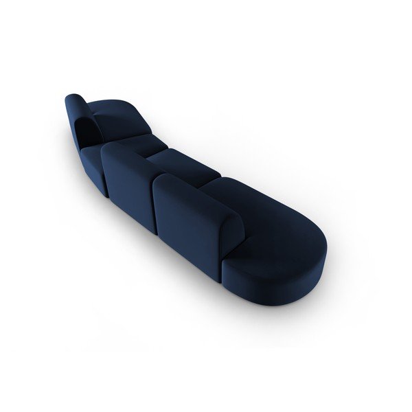 Zils samta dīvāns ar labo stūri 428 cm Paolo – Milo Casa-image-3
