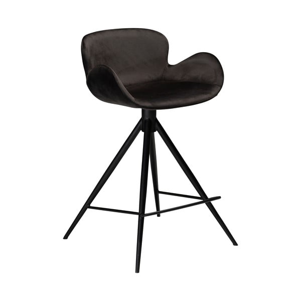 Melns bāra krēsls DAN-FORM Denmark Gaia Velvet, augstums 87 cm