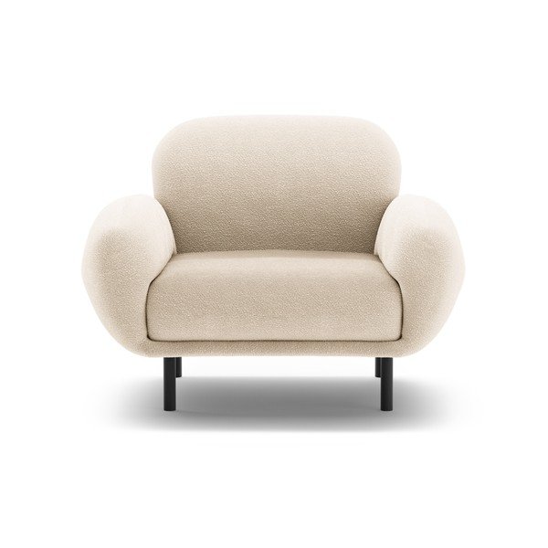 Bēšs atpūtas krēsls no buklē auduma Poppy – Micadoni -image-1