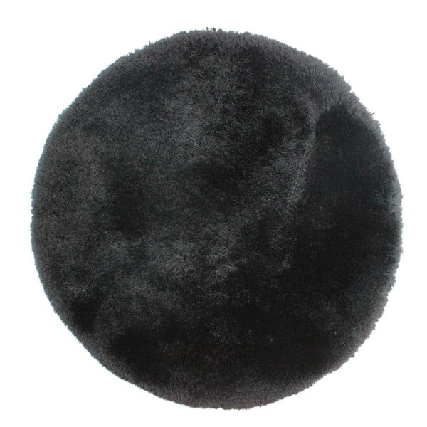 Apaļš melns paklājs Flair Rugs Pearl, 150 cm