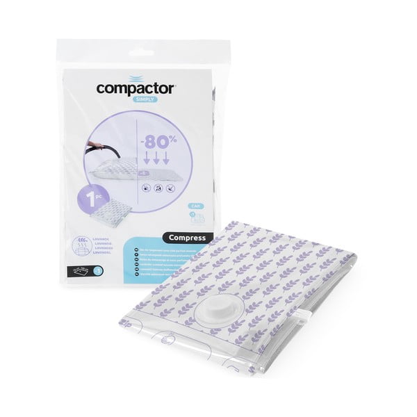 Vakuuma maiss apģērbam Compress Lavender – Compactor