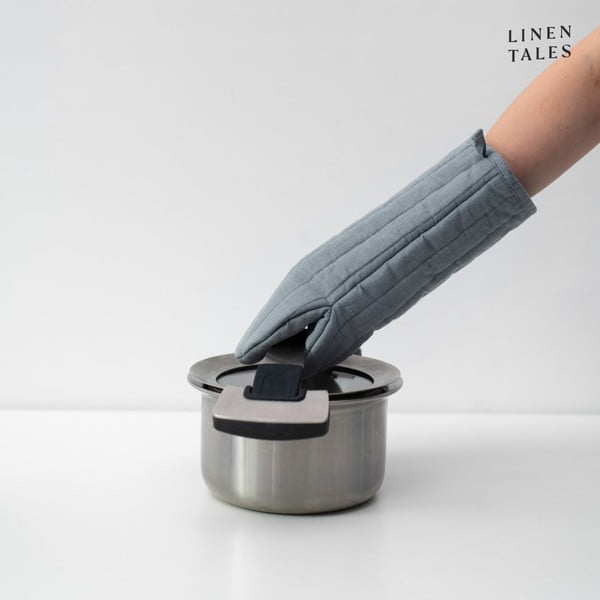 Lina virtuves cimds Blue Fog – Linen Tales-image-1