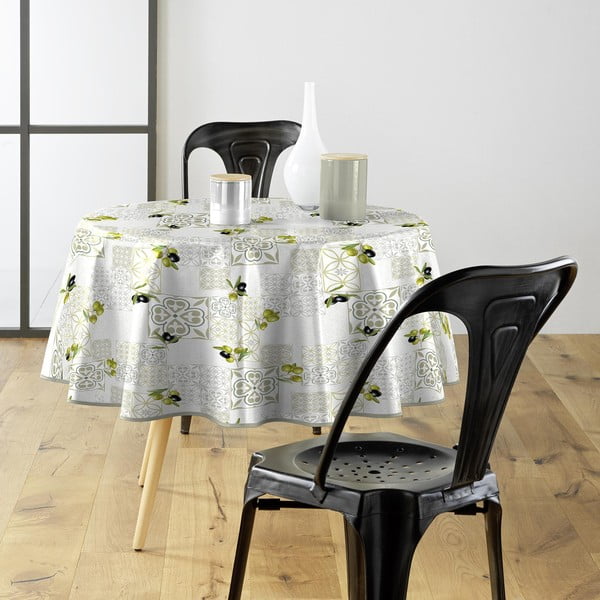 Ar mitru drānu noslaukāms galdauts no PVC ø 160 cm Andalousie – douceur d'intérieur