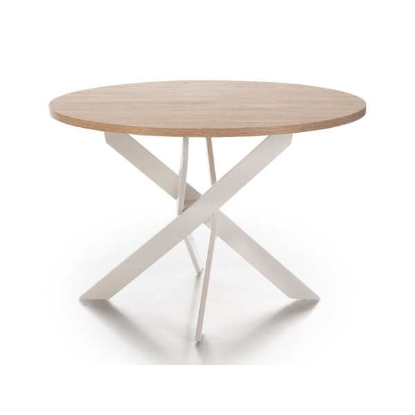 Apaļš ēdamgalds ar ozolkoka imitācijas galda virsmu ø 120 cm Ther – Marckeric-image-2