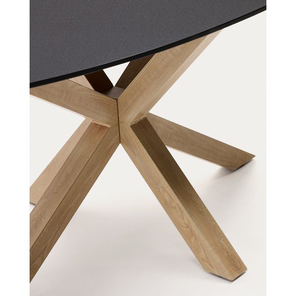 Ēdamgalds ar stikla galda virsmu 100x200 cm Argo – Kave Home-image-3