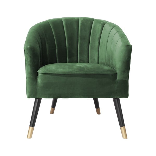 Tumši zaļš samta atpūtas krēsls Leitmotiv Royal