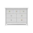 Balta zema bērnu kumode no priedes 110x80 cm Max – Marckeric