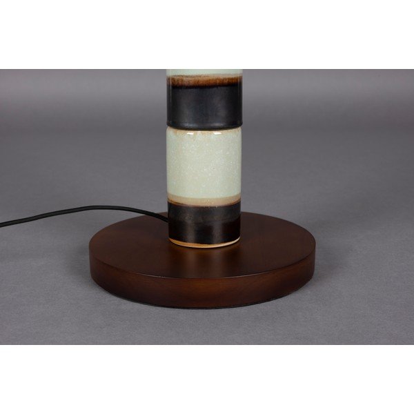 Tumši brūna/salvijas zaļa stāvlampa ar auduma abažūru (augstums 143 cm) Vertigo – Dutchbone-image-4