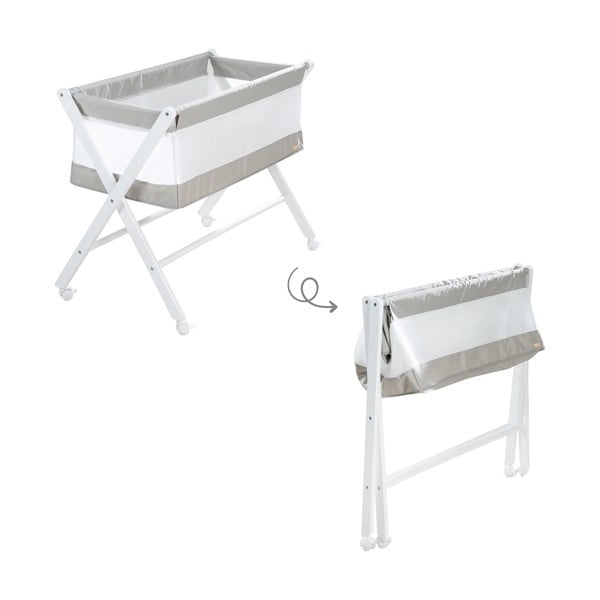 Balts šūpulītis ar riteņiem 90x45 cm – Roba-image-3