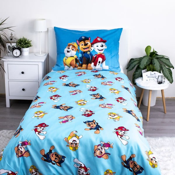 Mikrošķiedras bērnu gultas veļa vienvietīgai gultai 140x200 cm Paw Patrol – Jerry Fabrics-image-2