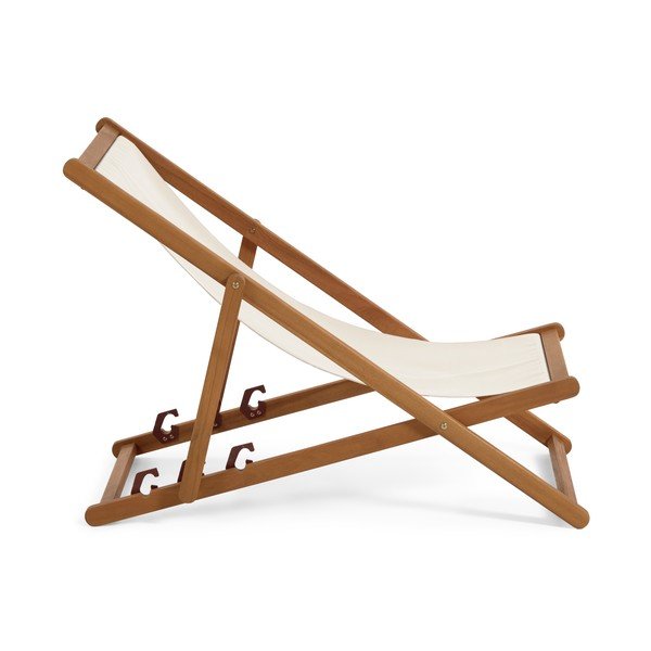 Krēmkrāsas saliekams pludmales atpūtas krēsls no akācijas koka Kave Home Adredna-image-3