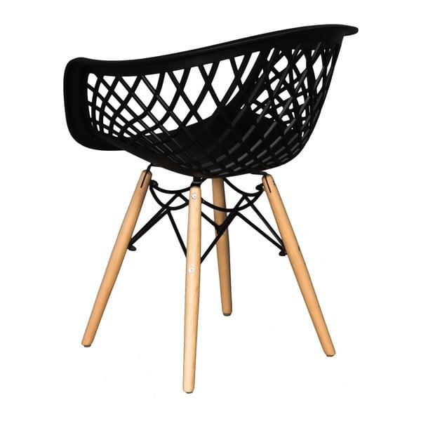 2 melnu ēdamistabas krēslu komplekts Evergreen House René-image-2